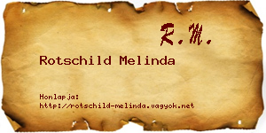 Rotschild Melinda névjegykártya